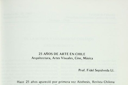 25 años de arte en Chile