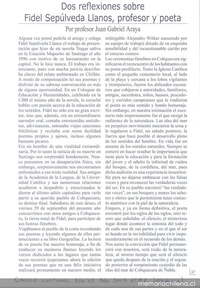 Dos reflexiones sobre Fidel Sepúlveda, profesor y poeta