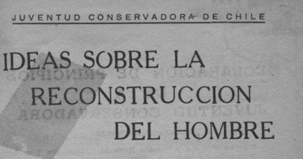 Ideas sobre la reconstrucción del hombre