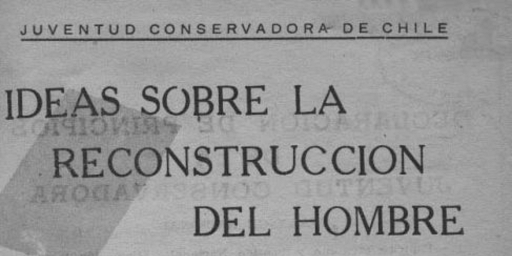 Ideas sobre la reconstrucción del hombre