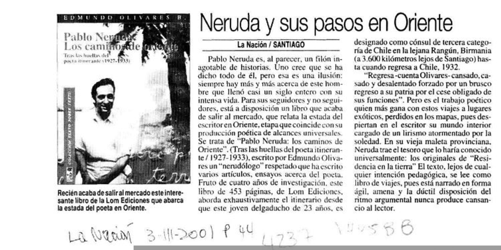 Neruda y sus pasos en Oriente