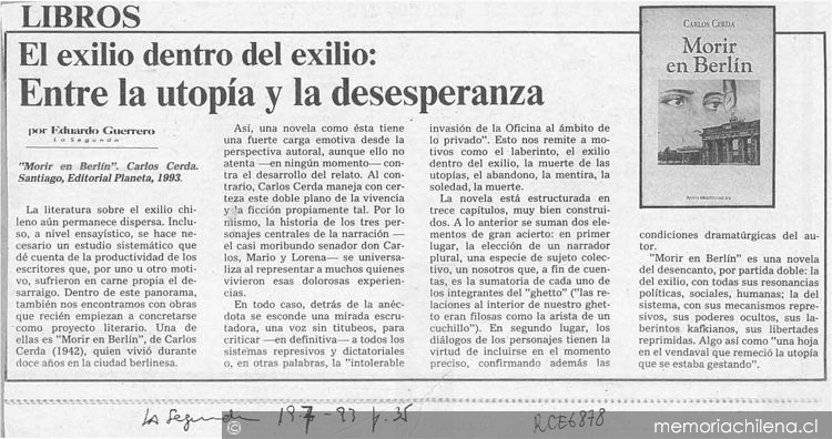 El exilio dentro del exilio, entre la utopía y la desesperanza