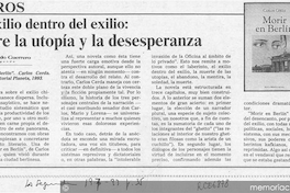 El exilio dentro del exilio, entre la utopía y la desesperanza