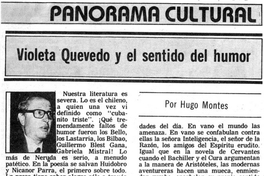 Violeta Quevedo y el sentido del humor