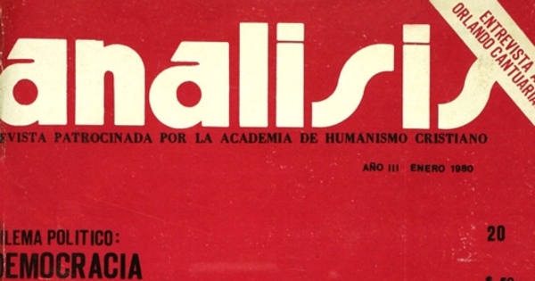 Análisis: n° 20-29, enero-diciembre de 1980