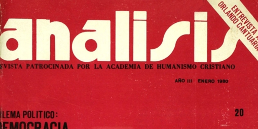 Análisis: n° 20-29, enero-diciembre de 1980