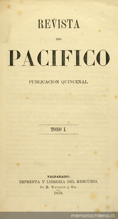 Revista del Pacífico: tomo 1, 1858