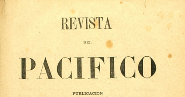 Revista del Pacífico: tomo 3, 1860