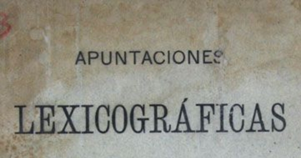 Apuntaciones lexicográficas