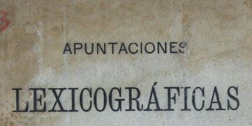 Apuntaciones lexicográficas