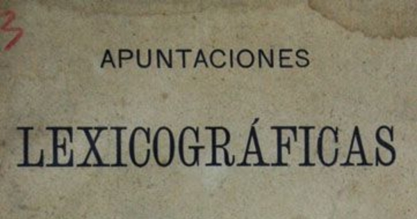 Apuntaciones lexicográficas