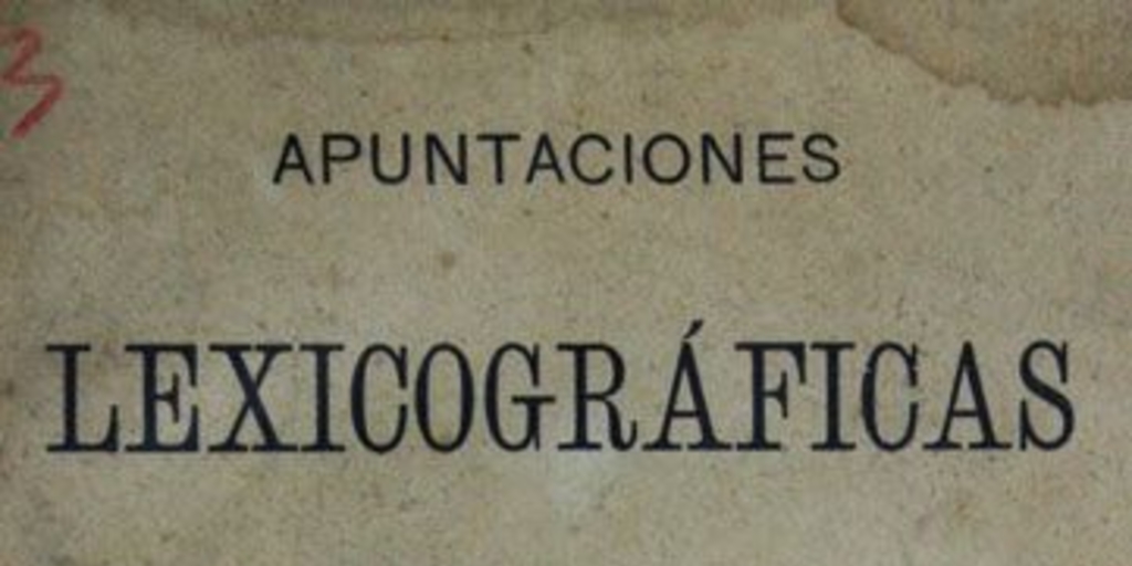 Apuntaciones lexicográficas