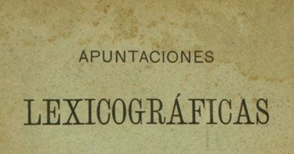 Apuntaciones lexicográficas: v. 3