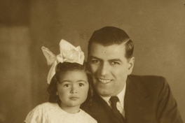 Niñita y su padre, entre 1940 y 1950