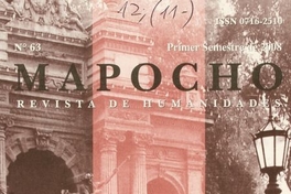 Mapocho: n° 63, primer semestre de 2008