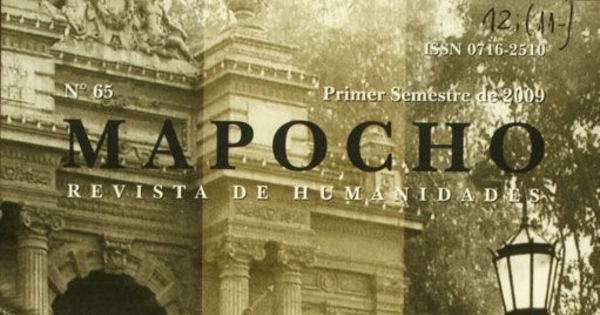 Mapocho: n° 65, primer semestre de 2009