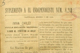 !Viva Chile! !Viva la Escuadra Nacional! Honor al Congreso de Chile! !Vivan Jorge Montt, Waldo Silva i Ramón Barros Luco!