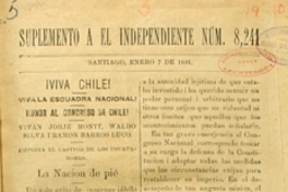 !Viva Chile! !Viva la Escuadra Nacional! Honor al Congreso de Chile! !Vivan Jorge Montt, Waldo Silva i Ramón Barros Luco!