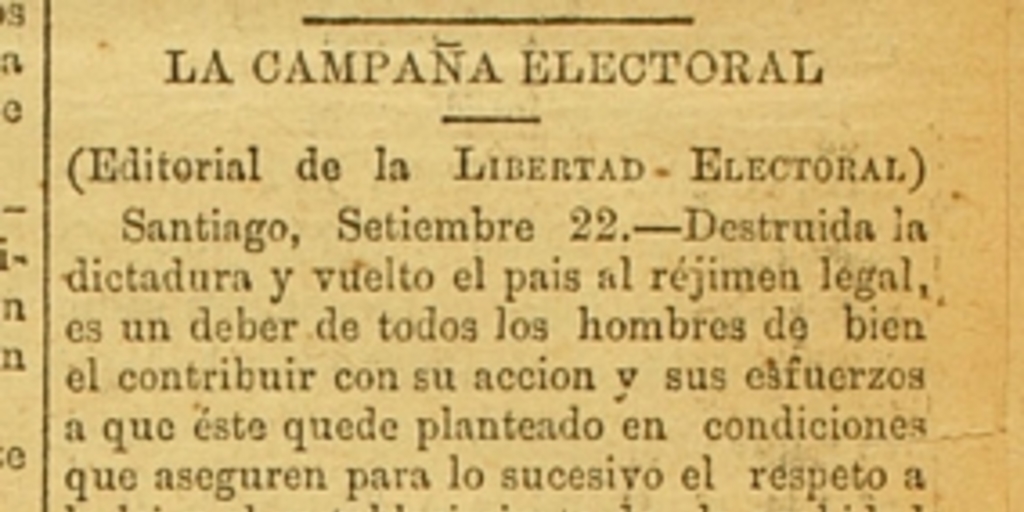 La campaña electoral