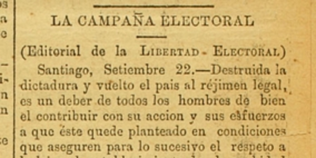 La campaña electoral