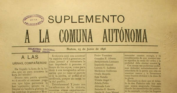 Suplemento a la Comuna autónoma: a las urnas compañeros