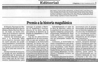 Premio a la historia magallánica