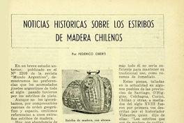 Noticias históricas sobre los estribos de madera chilenos