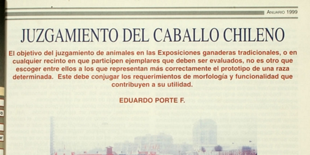 Juzgamiento del caballo chileno