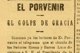 El golpe de gracia