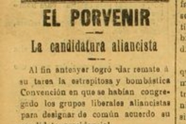 La candidatura aliancista