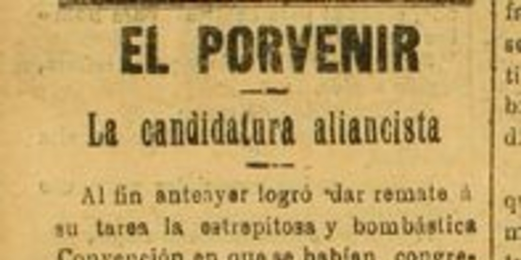 La candidatura aliancista