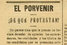 ¿De qué protestan?