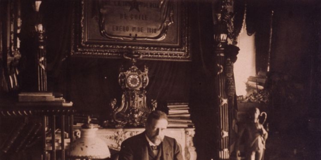 Germán Riesco en su despacho, 1906