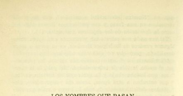 Los nombres que pasan