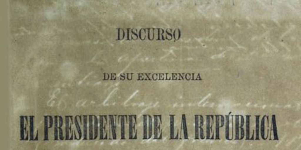 Discurso de su excelencia el Presidente de la República en la apertura del Congreso Nacional de 1880