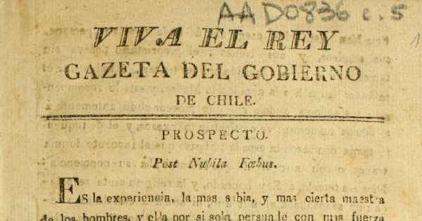 Viva el Rey: Gazeta del Gobierno de Chile