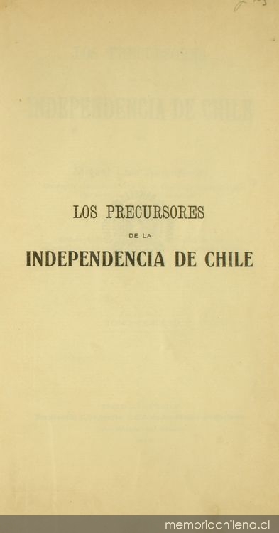 Los precursores de la independencia de Chile: tomo III