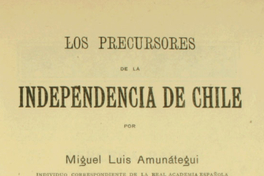 Los precursores de la independencia de Chile: tomo III