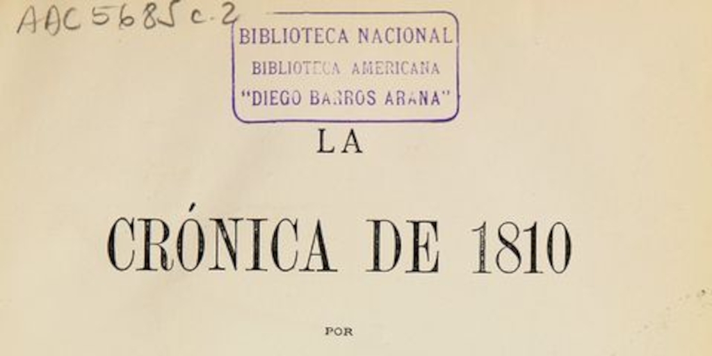 La crónica de 1810: tomo segundo