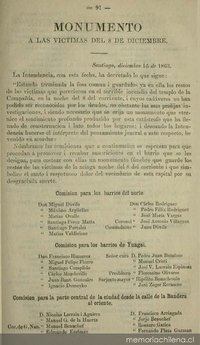 Monumento a las víctimas del 8 de diciembre: 15 diciembre de 1863