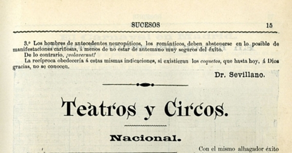 Teatros y circos