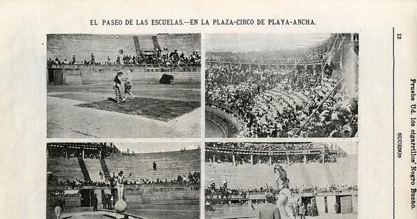 El paseo de las escuelas en la plaza Circo de Playa Ancha