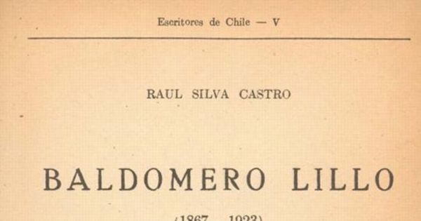 Baldomero Lillo : (1867-1923)