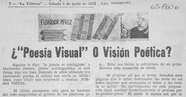 ¿"Poesía visual" o visión poética?