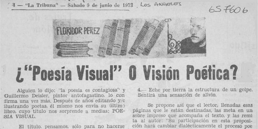 ¿"Poesía visual" o visión poética?