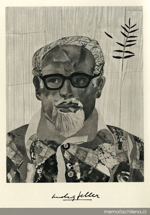 Collage-Autorretrato de Ludwig Zeller