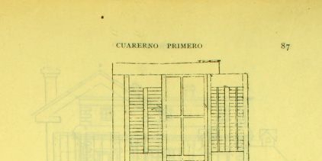 Representación arquitectónica de acuerdo al método de dibujo Krüsi, 1902