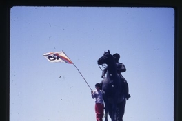 Celebración ciudadana en Plaza Italia por el triunfo del No, 1988