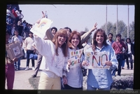 Celebración ciudadana en Plaza Italia por el triunfo del No, 1988