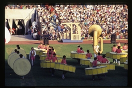 Celebración en Estadio Nacional por el triunfo de Patricio Aylwin en las elecciones presidenciales de 1989